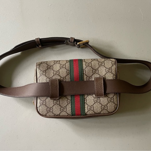 Gucci GG Ophidia Belt Bag Waist Bag Coated Canvas Brown - Picture 7 of 9